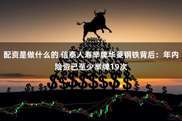 配资是做什么的 信泰人寿举牌华菱钢铁背后：年内险资已至少举牌19次